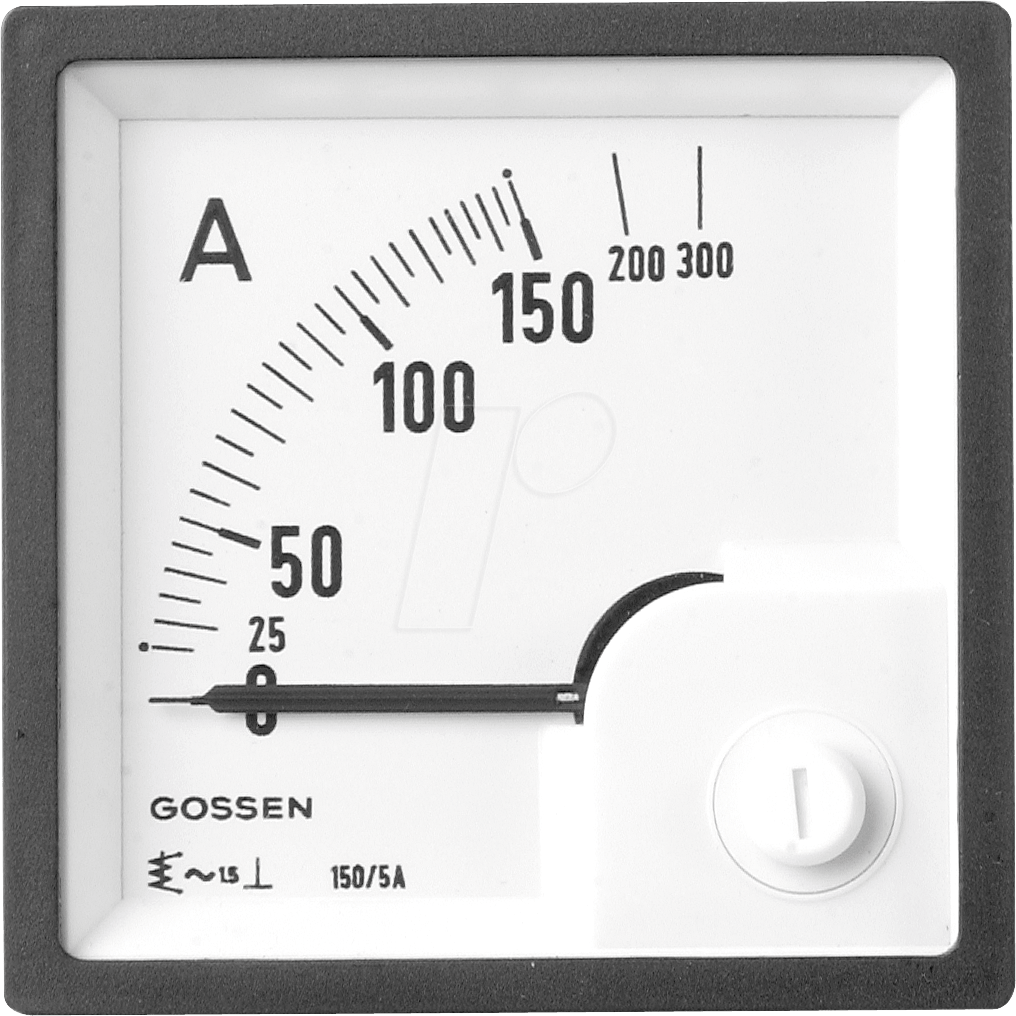 EQB 72-20A - Dreheisen-Messwerk 0-20 A/40 A, 72x72 mm