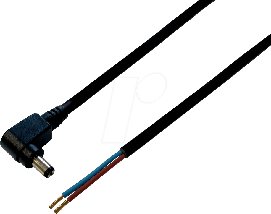 BKL 075172 - DC-Kabel Winkelstecker 2,5/5,5mm sw 1,0m