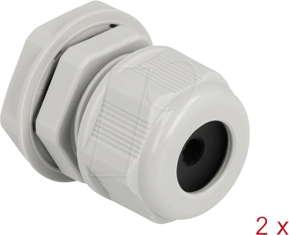 DELOCK 60364 - Kabelverschraubung PG13,5 für Rundkabel, gr, 2 Stk