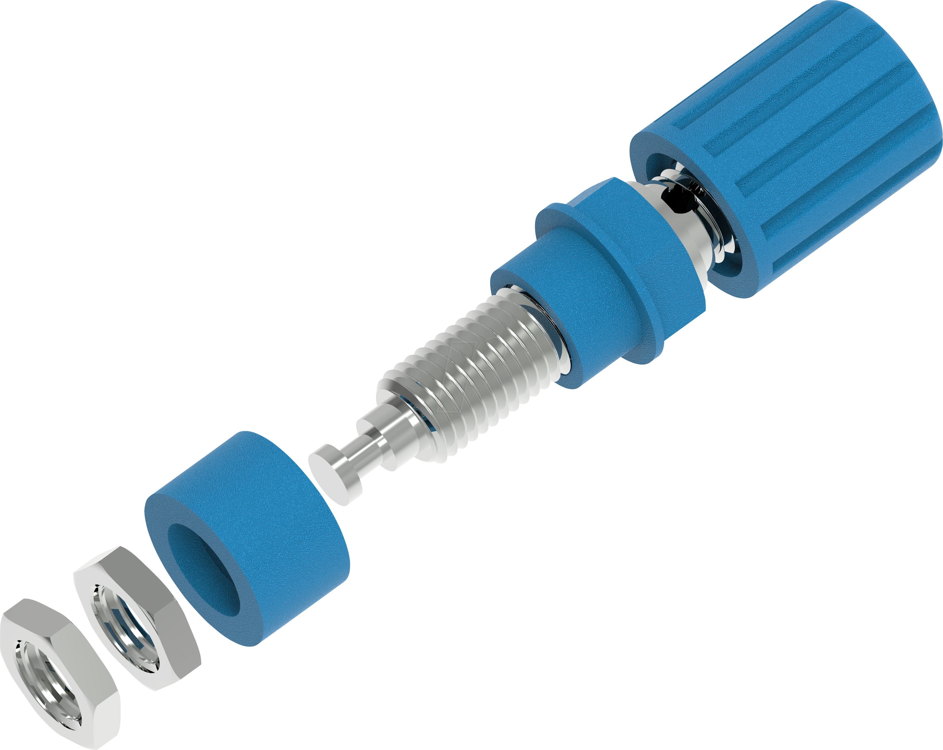 PJP 3250-C-BL - Polklemme, 4 mm, blau