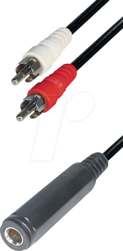 MATR A43L - 2x Cinchstecker auf 6,3 mm Klinkenbuchse, 0,2 m