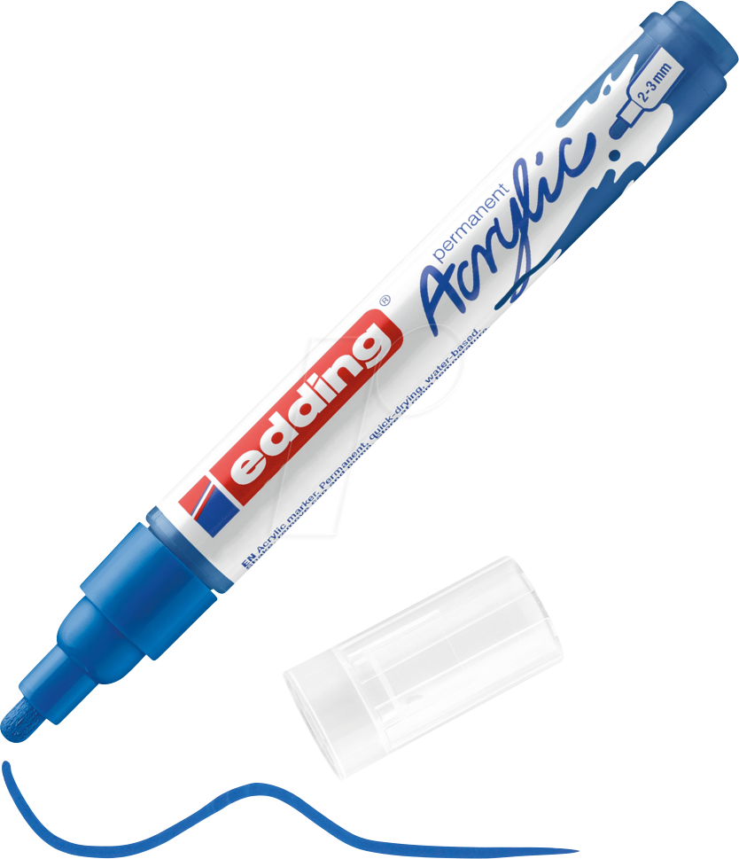 EDDING 5100BL - Acrylmarker, 2 mm - 3 mm, enzianblau