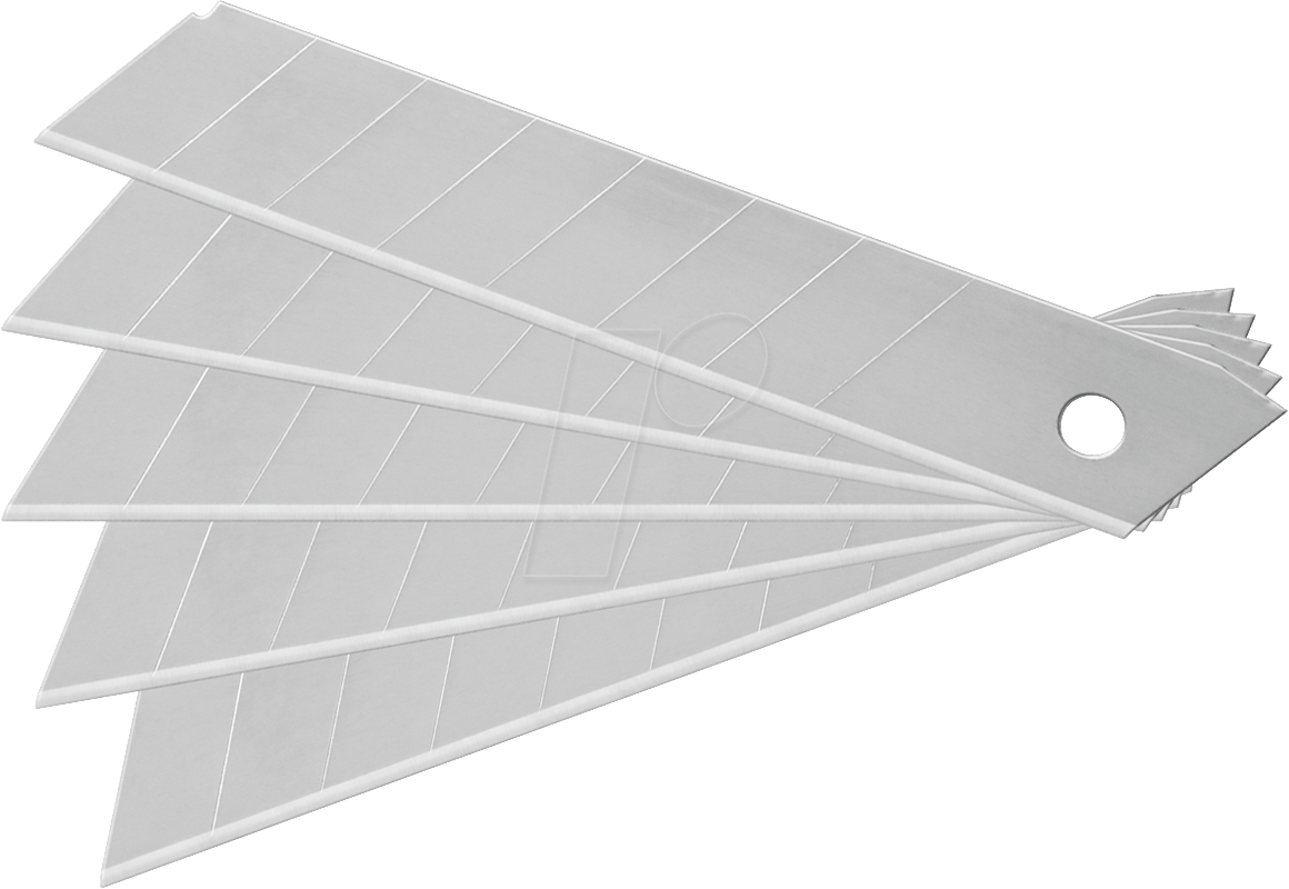 KLINGE S1 - Ersatzklingen, Cuttermesser, 18 mm Abbrechklingen, 10-teilig