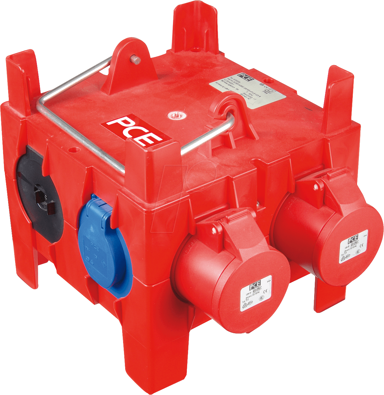 CEE-VERT 009 - CEE-Verteiler, 1 Stecker/2 Dosen/4 Steckdosen