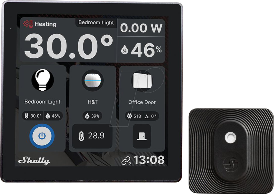 SHELLY WD HT BS - Shelly Wall Display schwarz & BLU H&T schwarz