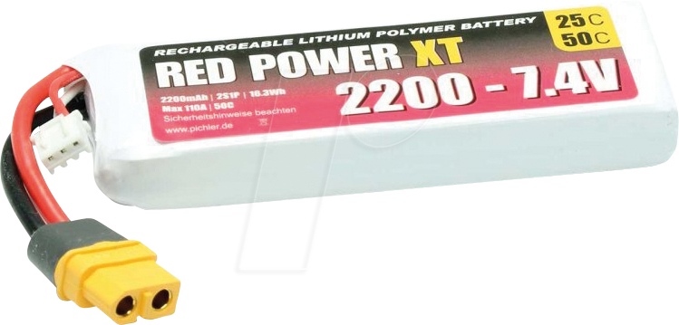 RD XT 2200 S2 - Akku-Pack, Li-Polymer, 7,4 V, 2200 mAh