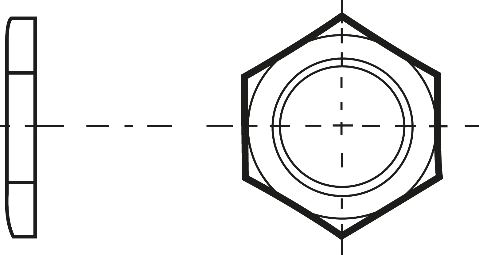 P6-MUTTER - Kontermutter für Potentiometer, schwarz