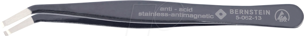 Thumbnail - BERN 5 063 13 - SMD-Pinzette, 35° gebogen, mit Greifmulde, 115 mm, ESD