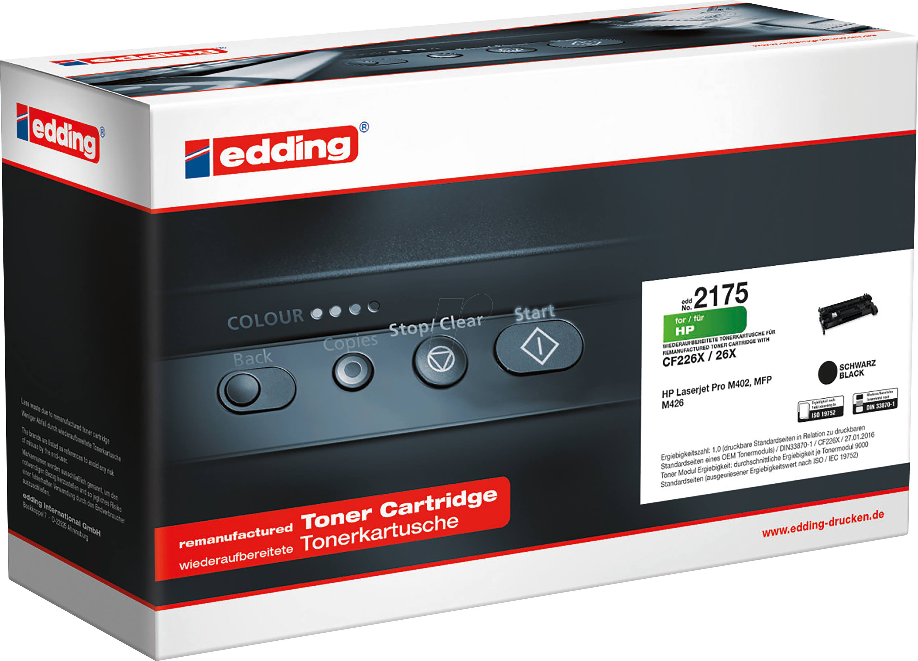EDDING EDD-2175 - Toner, schwarz, 26X, refill, HP