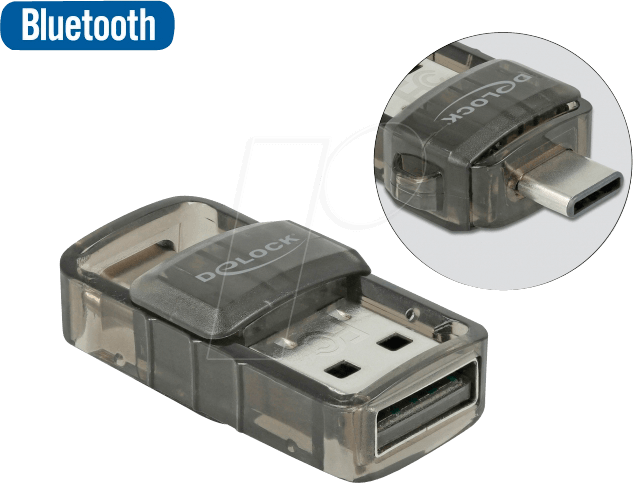 DELOCK 61002 - Bluetooth 4.0 Adapter, USB Type-C / Typ-A