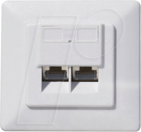 SHVP 74276 - CAT.6A Anschlußdosen SET 2-Fach reinweiß