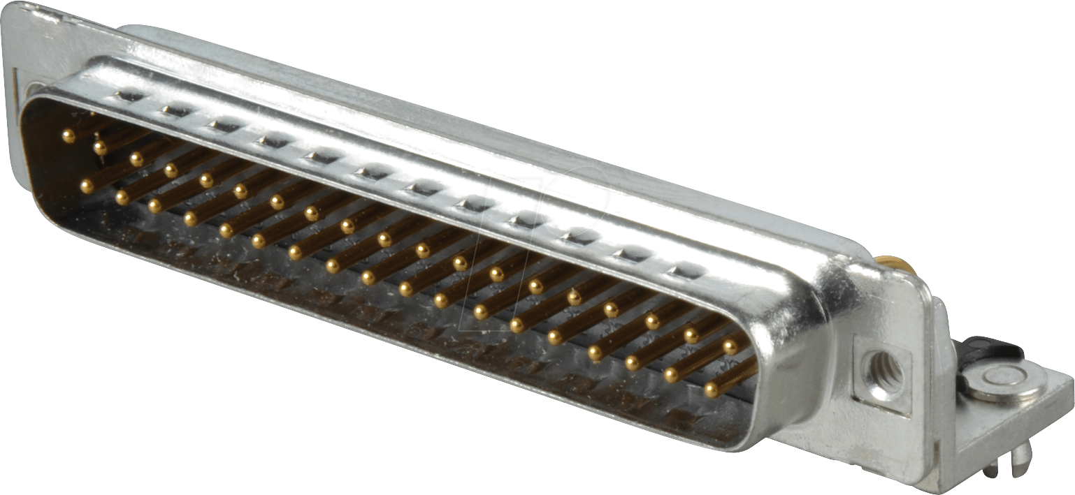 D-SUB ST 37GWC - D-SUB-Stecker,37-polig, gewinkelt, RM 9,4, gedr.