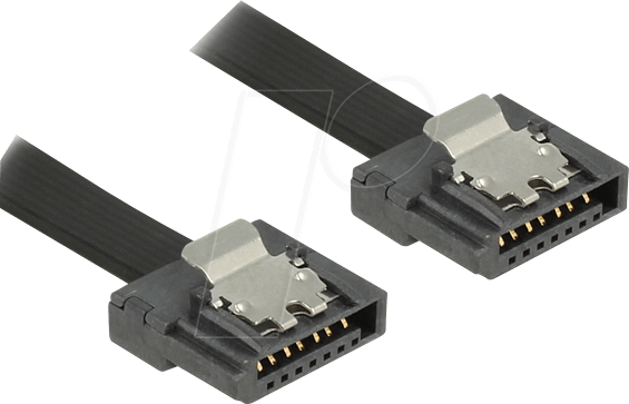 DELOCK 83841 - Kabel SATA FLEXI 6 Gb/s 50 cm schwarz Metall