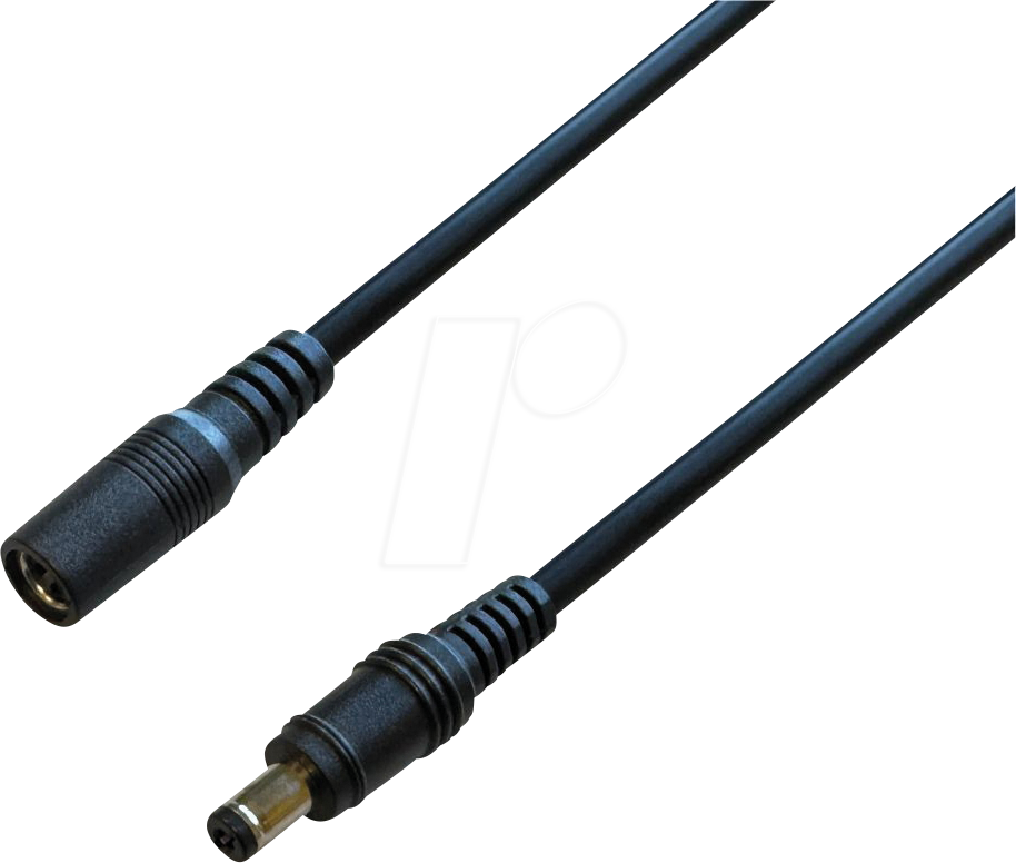 BKL 076107 - DC-Kabel Stecker Kupplung, 2,5/5,5 mm, 2,5 m, 48 V, schwarz