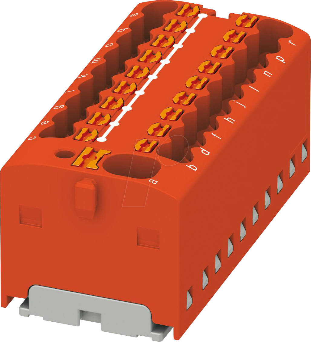PHOE 1047420 - Verteilerblock PTFIX, 4/18x1,5, rot