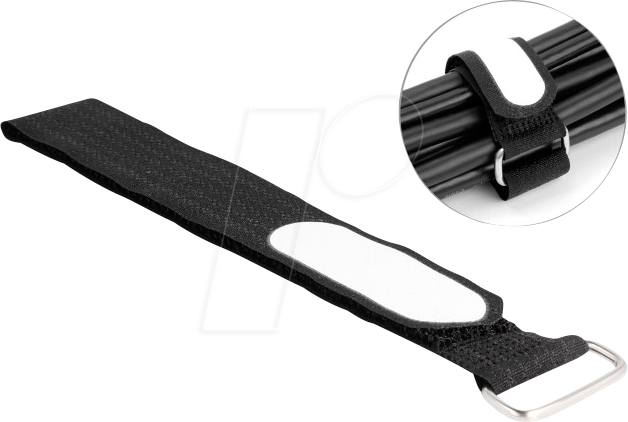 DELOCK 19608 - Kabelbinder, Klett, Beschriftungsfeld, 305 x 25 mm, 5 Stk.