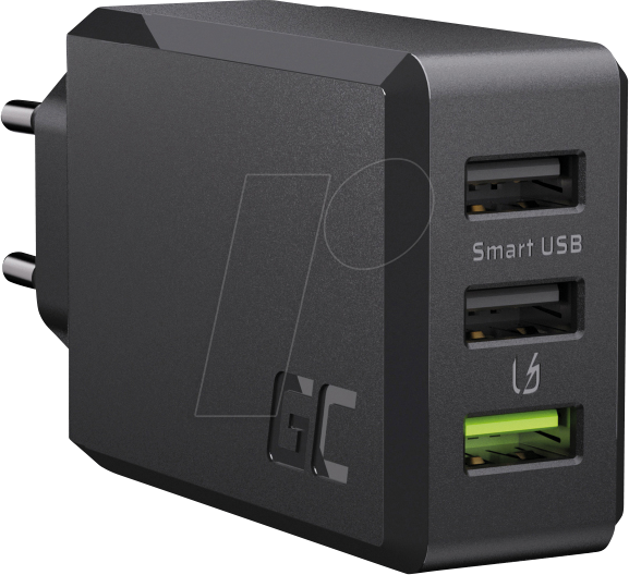 GC CHARGC03 - USB-Ladegerät, 30 W, 3x USB-A, schwarz