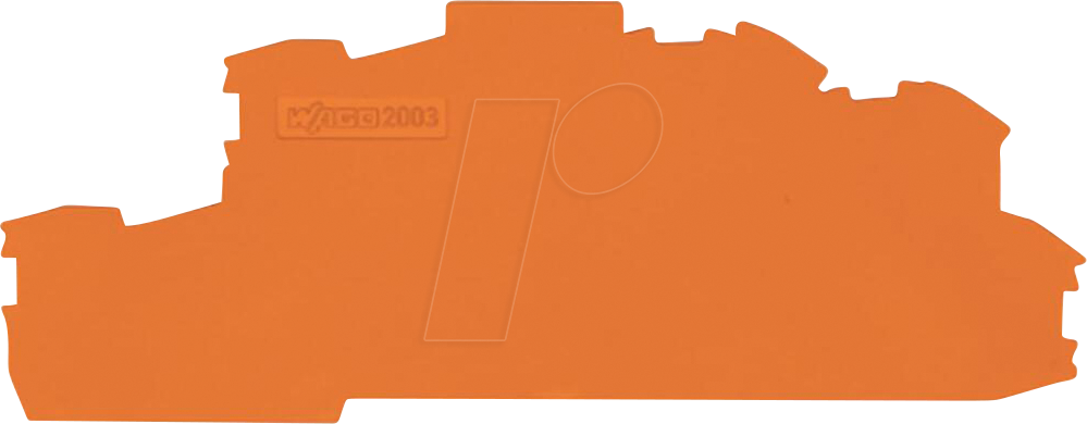 WAGO 2003-6692 - Abschluss- und Zwischenplatte, 0,8 mm dick, orange