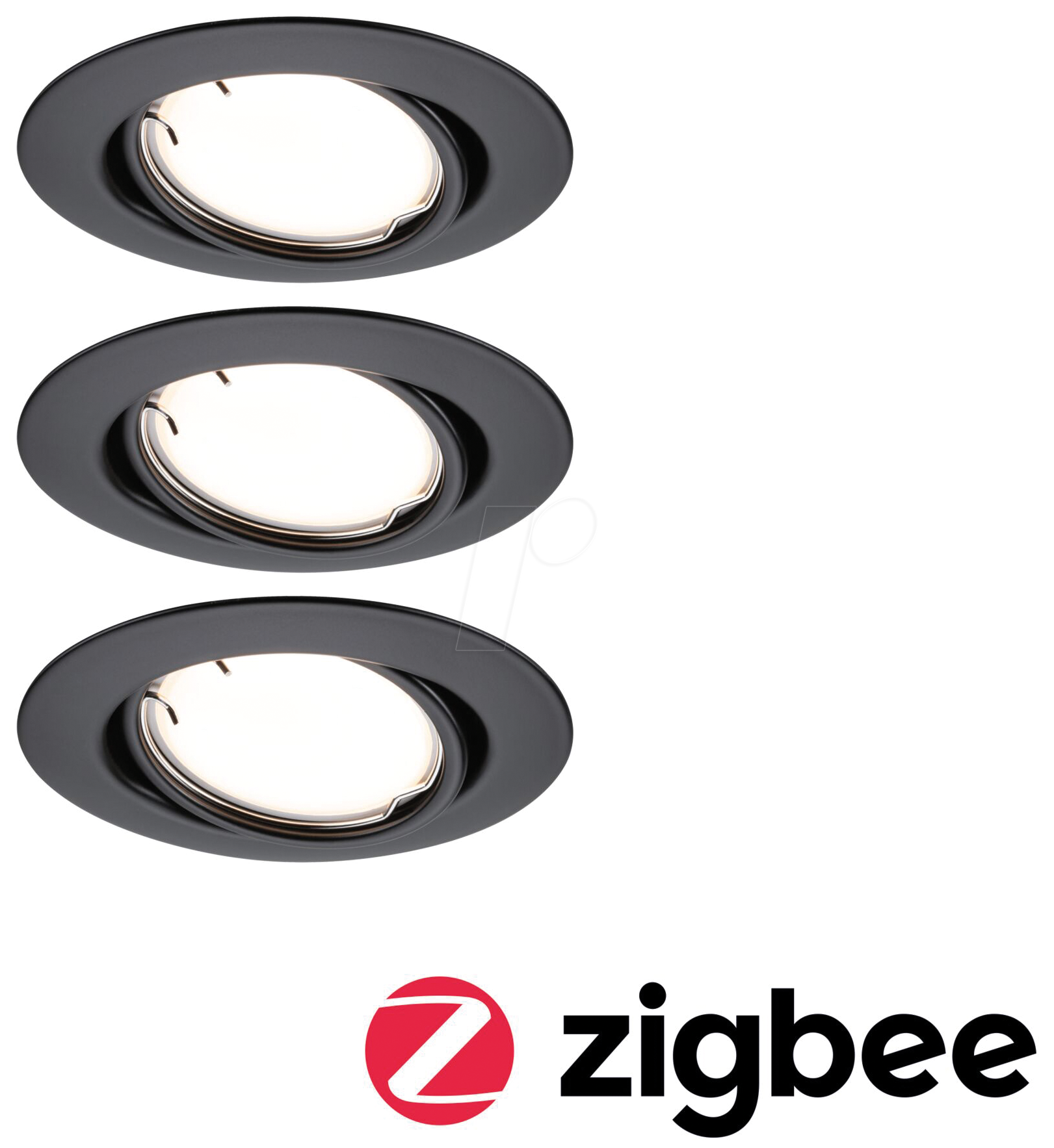 PLM 92465 - Einbauleuchte Base Coin, 4,9 W, 430 lm, 3000 K, 20°, Zigbee, 3er