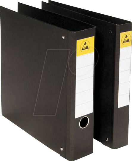 STX 02060110001 - Ringordner A4, Vollkarton, schwarz, 4-Ring-Mechanik, 45 mm