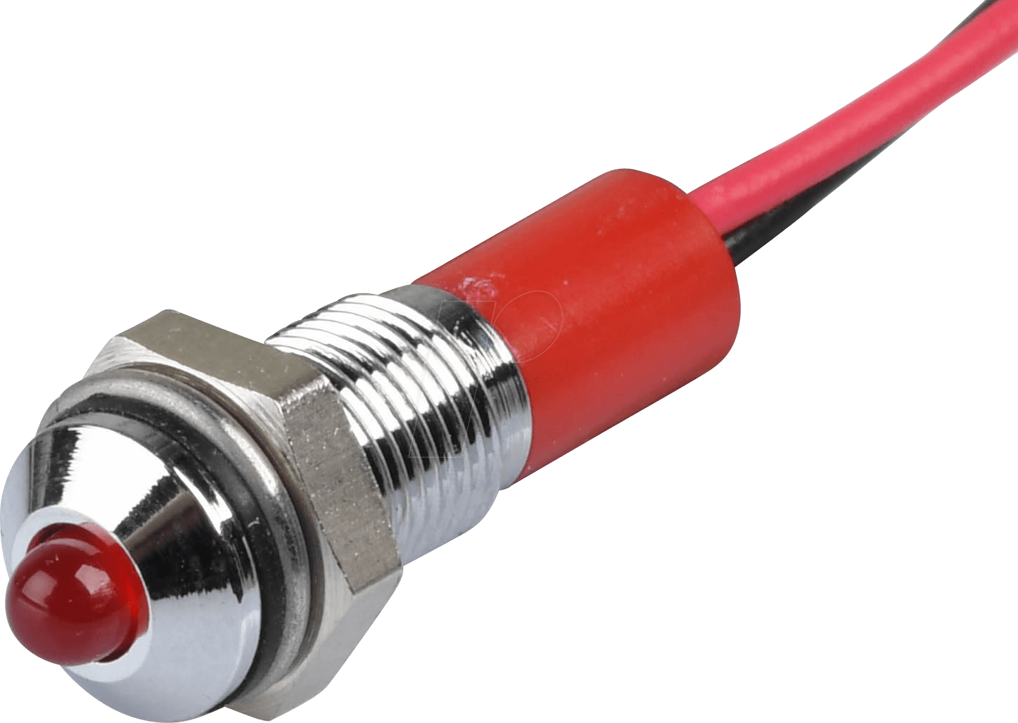 APM Q6P3C R24E - LED-Signalleuchte, rot, 24 V, Ø 6 mm, vorstehend, bedrahtet