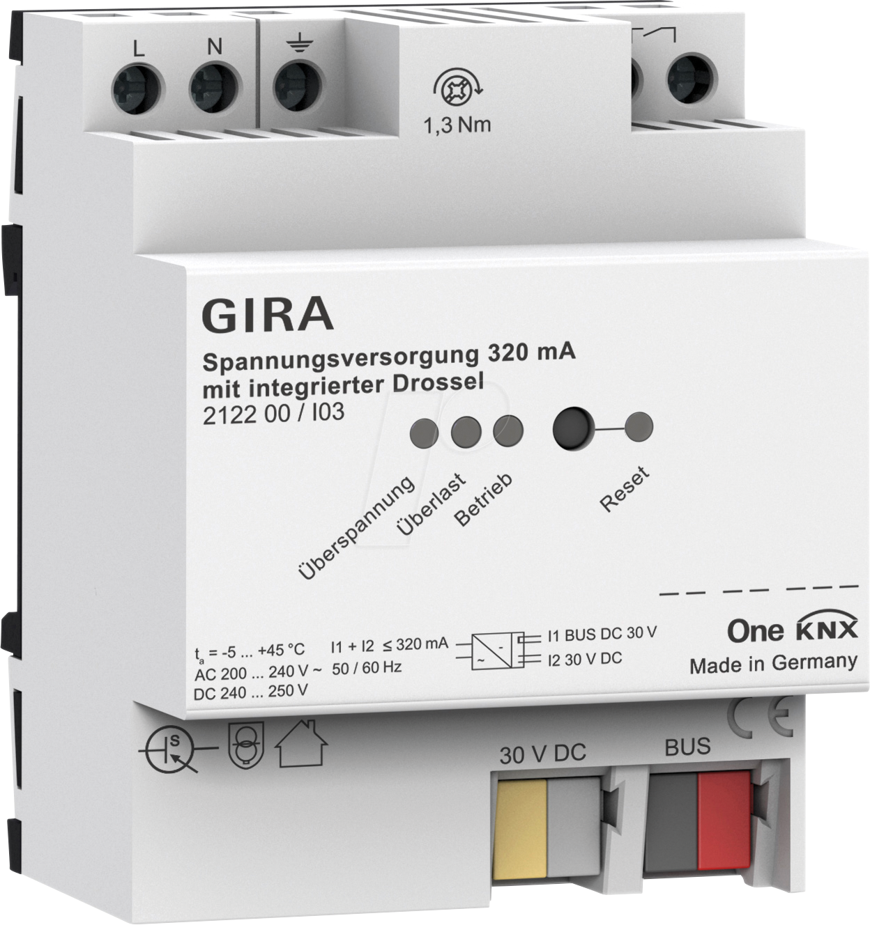 GIRA 212200 - KNX Spannungsversorgung 320 mA mit integrierter Drossel