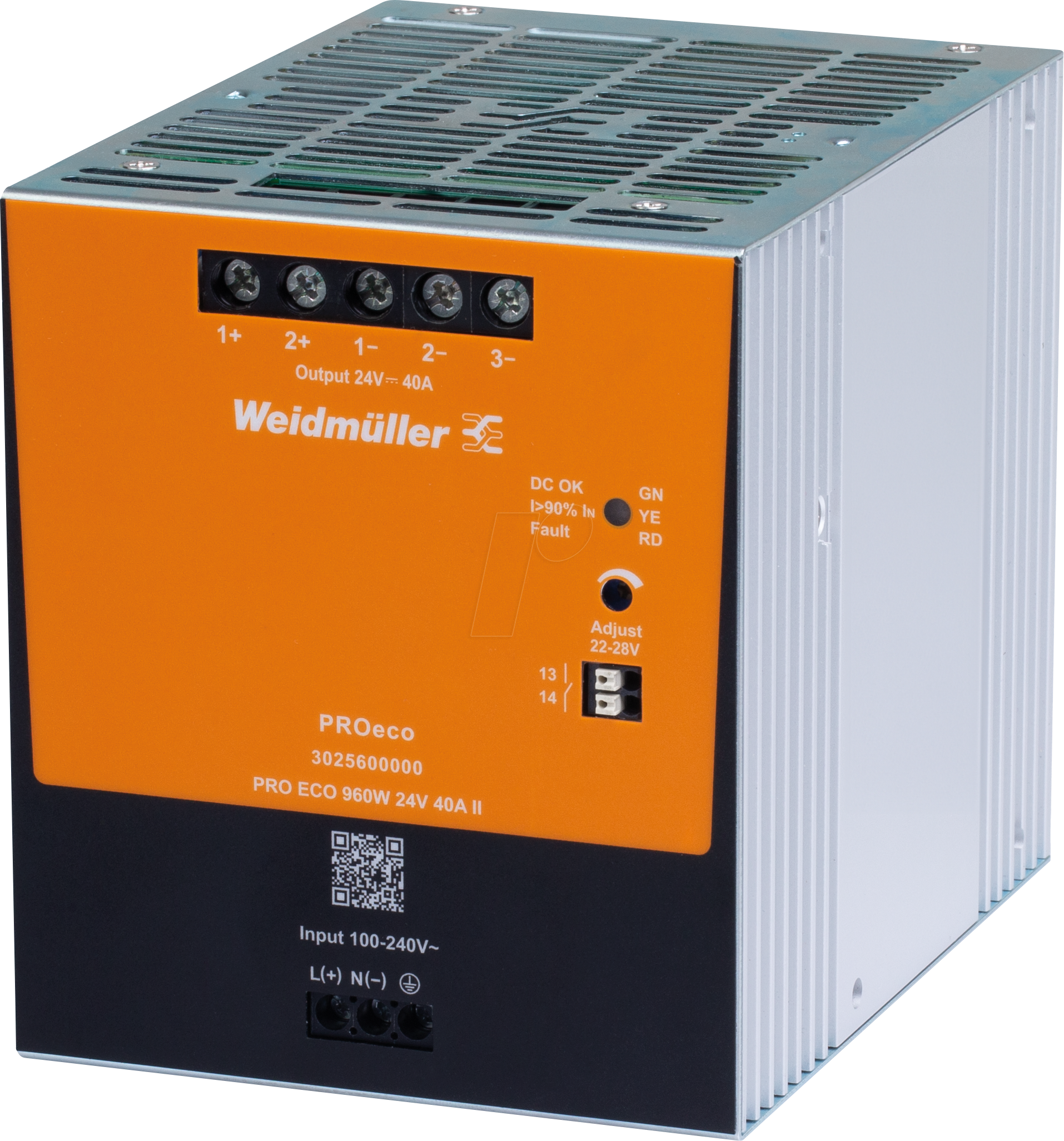 WEID 3025600000 - Schaltnetzteil Hutschiene, PROeco II , 960 W, 24 V ,40 A