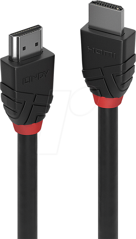 LINDY 36471 - HDMI Kabel - Black Line, 4K30Hz, 1,00 m