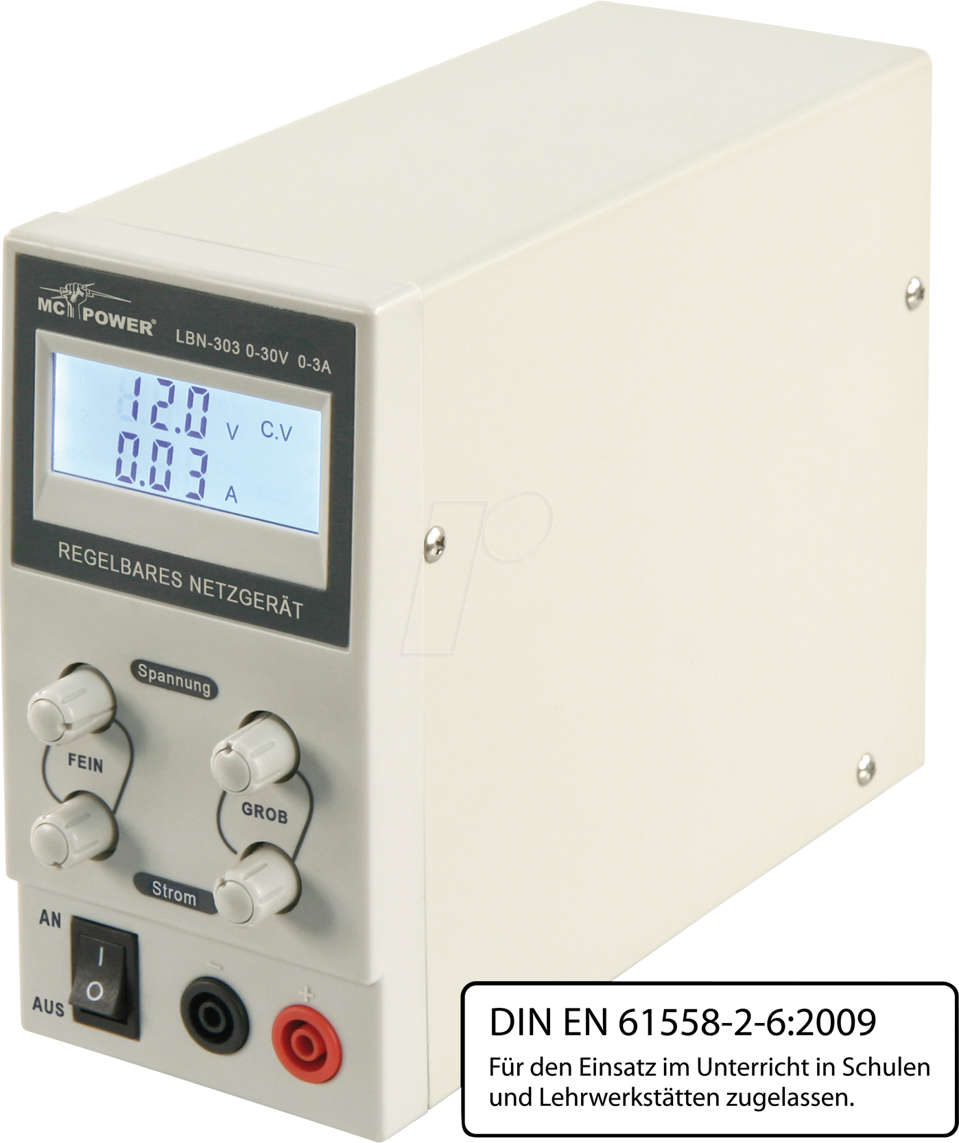 MCP LBN-303 - Labornetzgerät, 0 - 30 V, 0 - 3 A, RISU-Konform