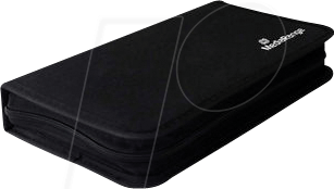 MR BOX51 - Archivierungsmappe für 48 Discs, Nylon, schwarz