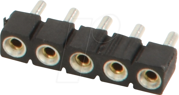 W+P 256-005-1 - Präzisionsbuchsenleiste/IC Leisten , gerade, RM 2,54, 5-polig