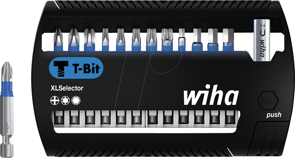 WIHA 41831 - Bit-Satz XLSelector, 13-teilig gemischt, 50 mm, T-Bit