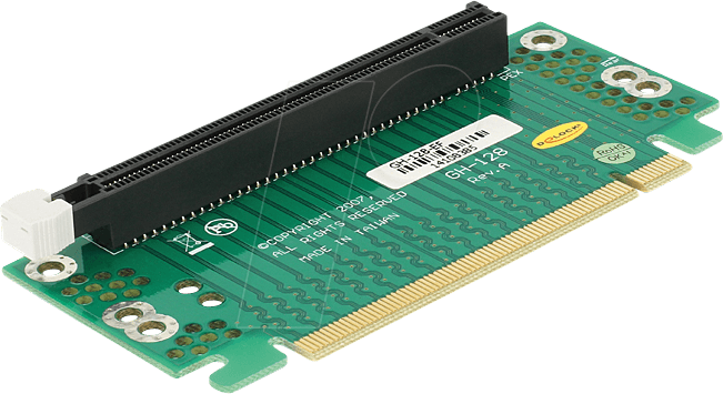 PCIE RISER 1XR - Riser Karte, PCI, gewinkelt 90°, rechtsgerichtet