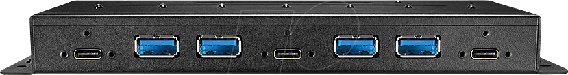 LINDY 43275 - USB 3.1 7-Port Industrie-Hub, 4x A, 3x C