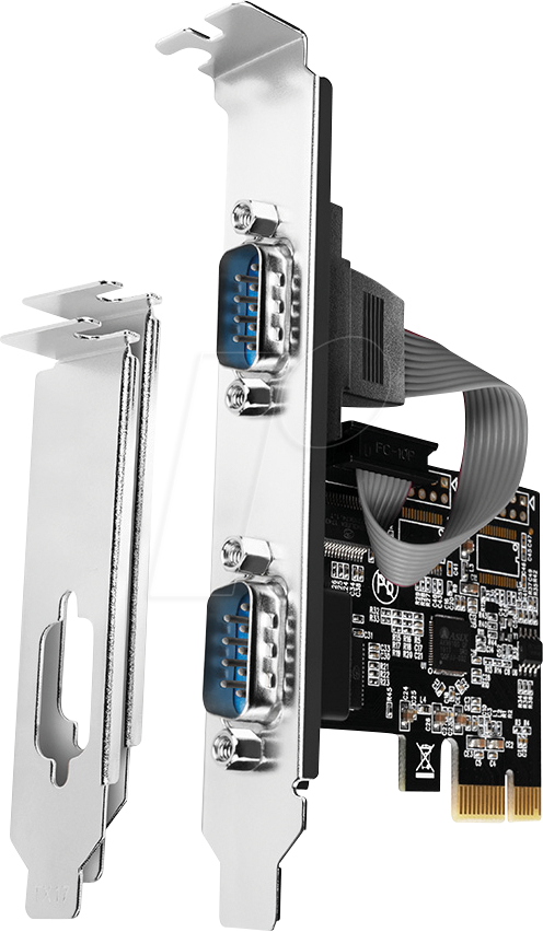 AXG PCEA-S2N - 2 Port RS232, seriell, PCIe Karte