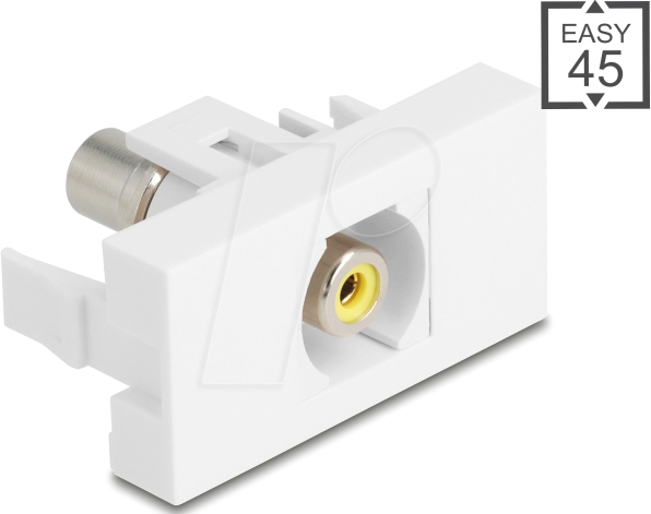 DELOCK 90856 - Easy 45 Modul Cinch Buchse zu Cinch Buchse