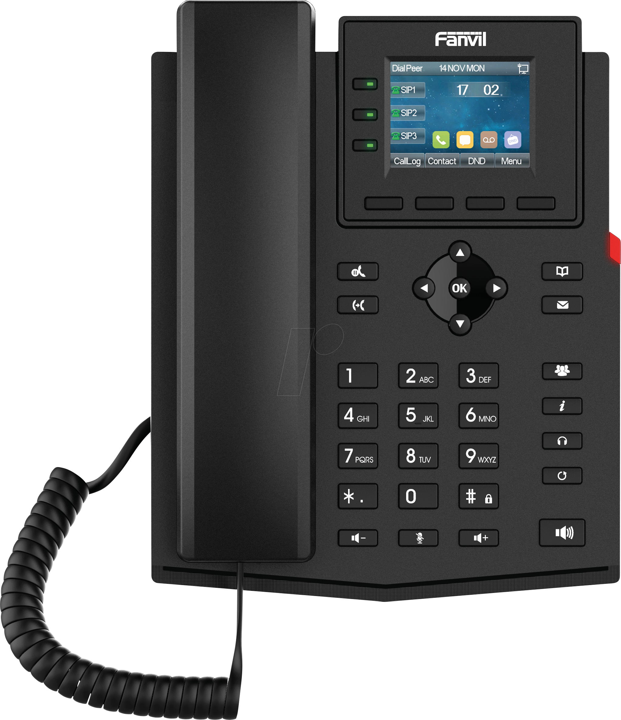 FANVIL X303W - IP-Telefon, PoE, 100 MBit, WLAN, 4 SIP-Lines