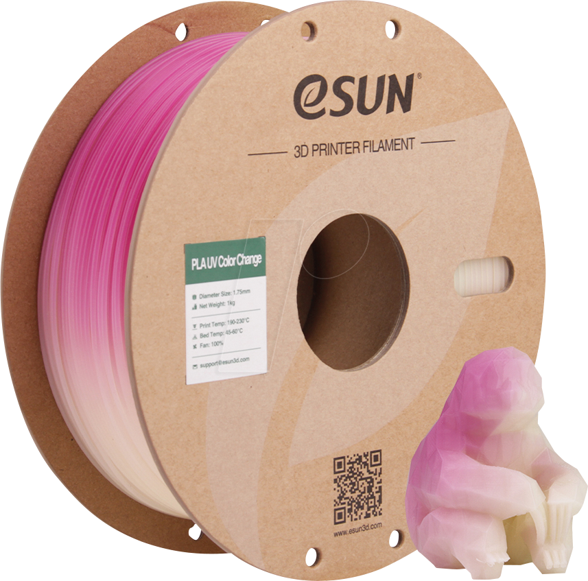 ESUN 72215610 - Filament, PLA-UV, 1,75 mm, fuchsie, 1 kg