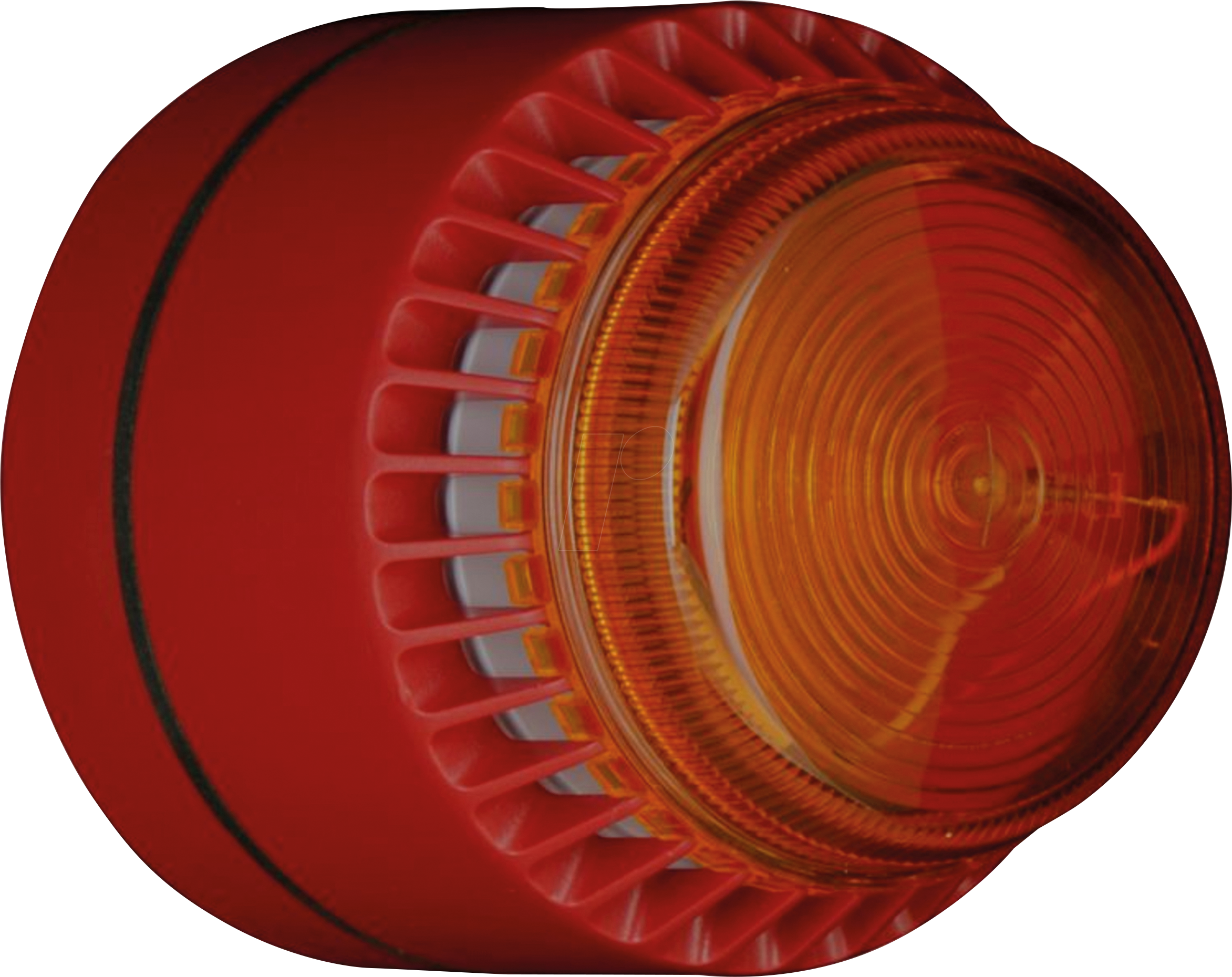 FLSVALRSSW - Flashni, rot, gelbe Linse, Shallow Base, 24V DC