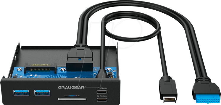 GG 18019 - Card Reader, intern, 3,5'', USB 3.1, SD, Micro SD, Frontpanel