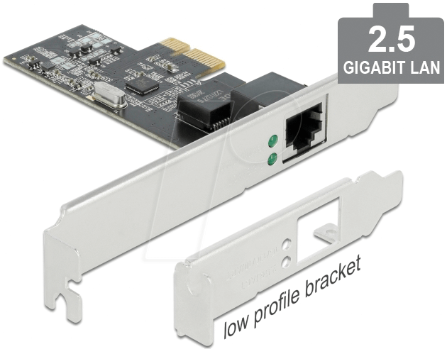 DELOCK 89564 - Netzwerkkarte, PCI Express, 1x 2,5 Gigabit LAN 1x RJ45