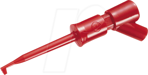 KLEPS 2BU RT - Klemmprüfspitze, 2 mm, rot