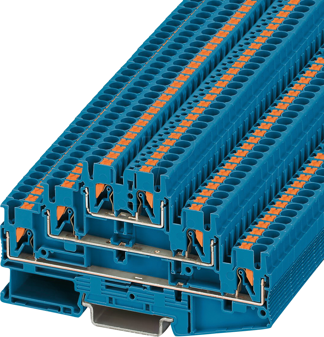 PT 2,5 3L BU - Mehrstockklemme, PT 2,5-3L blau