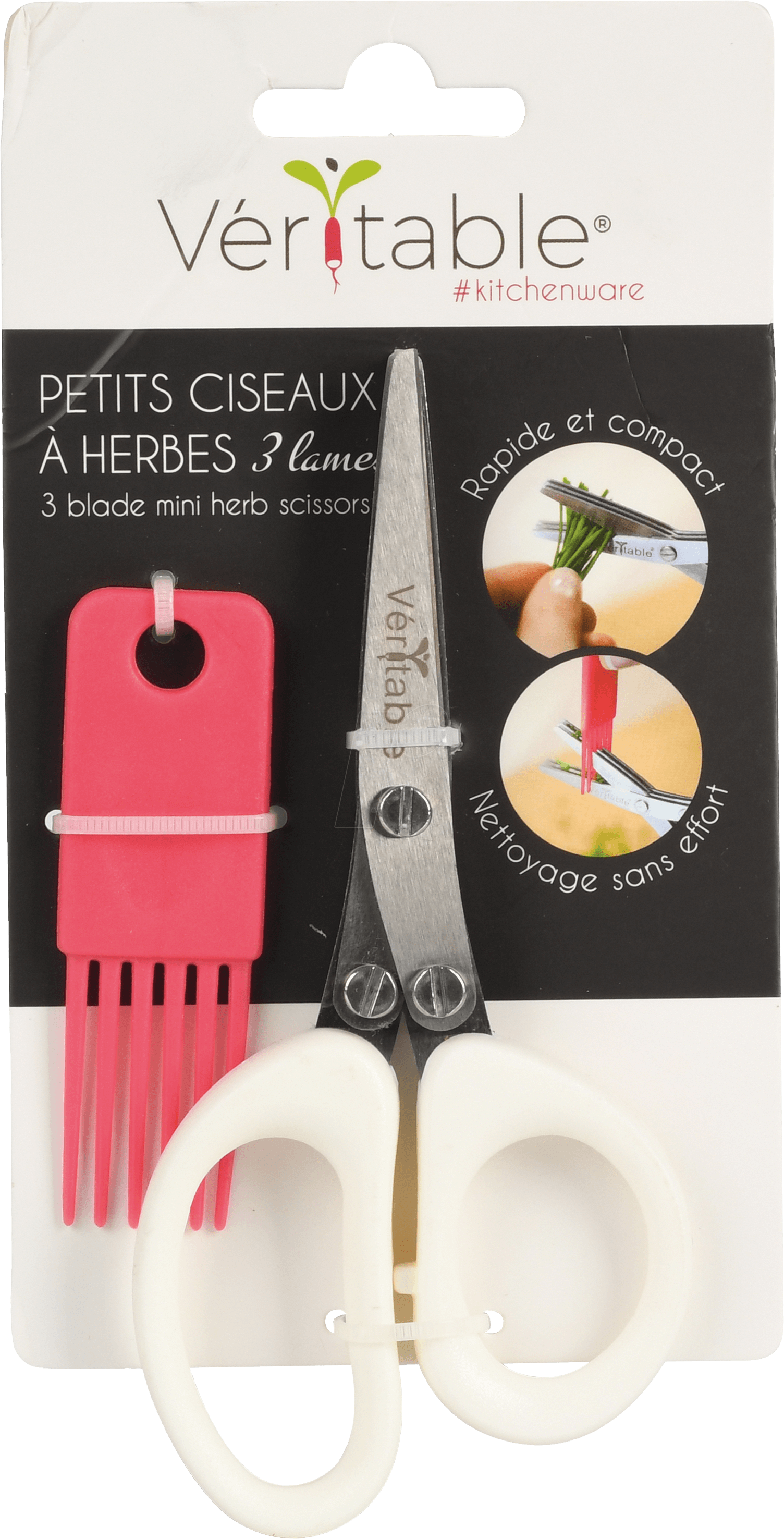 VER CIS-0077-S - Indoor Garten, Kräuterschere (3 Klingen)