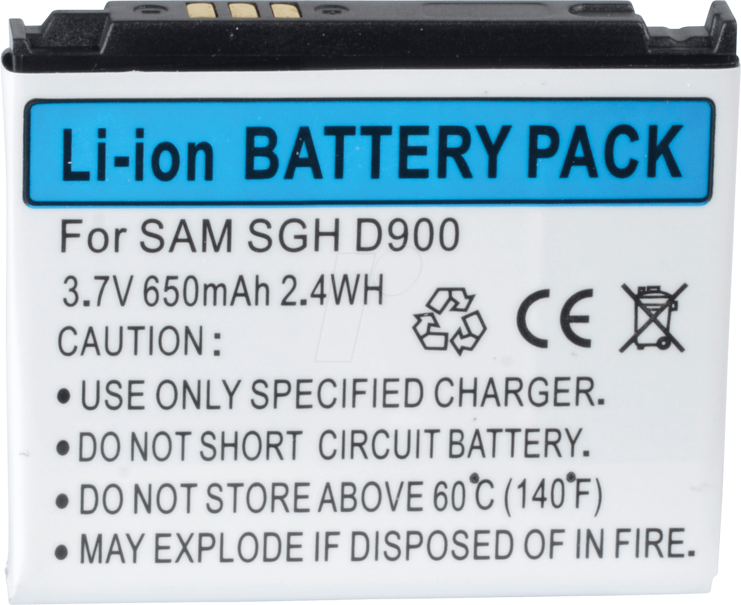 AKKU SAM 48 - Ersatzakku für Samsung, SGH-D900 / SGH-D900i, Li-Ion, 650 mAh