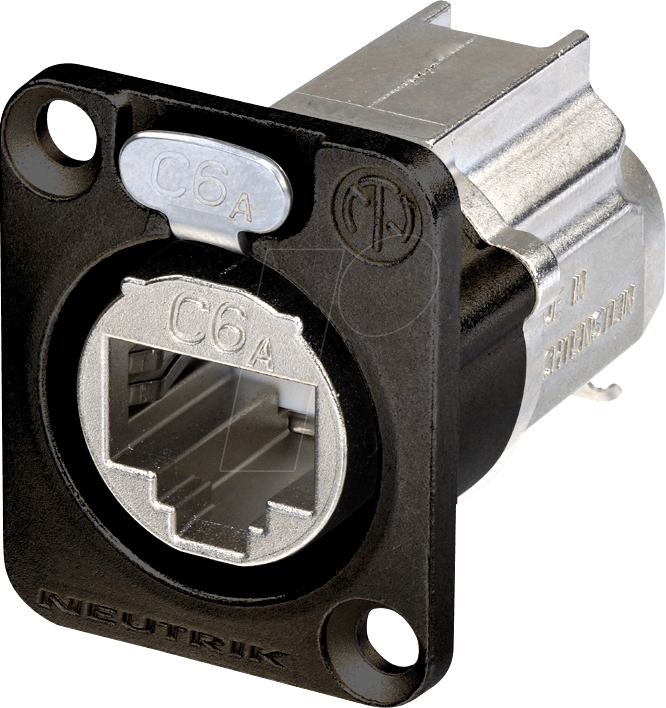 CAT6A BU BK - CAT6A-Einbaubuchse, schwarz