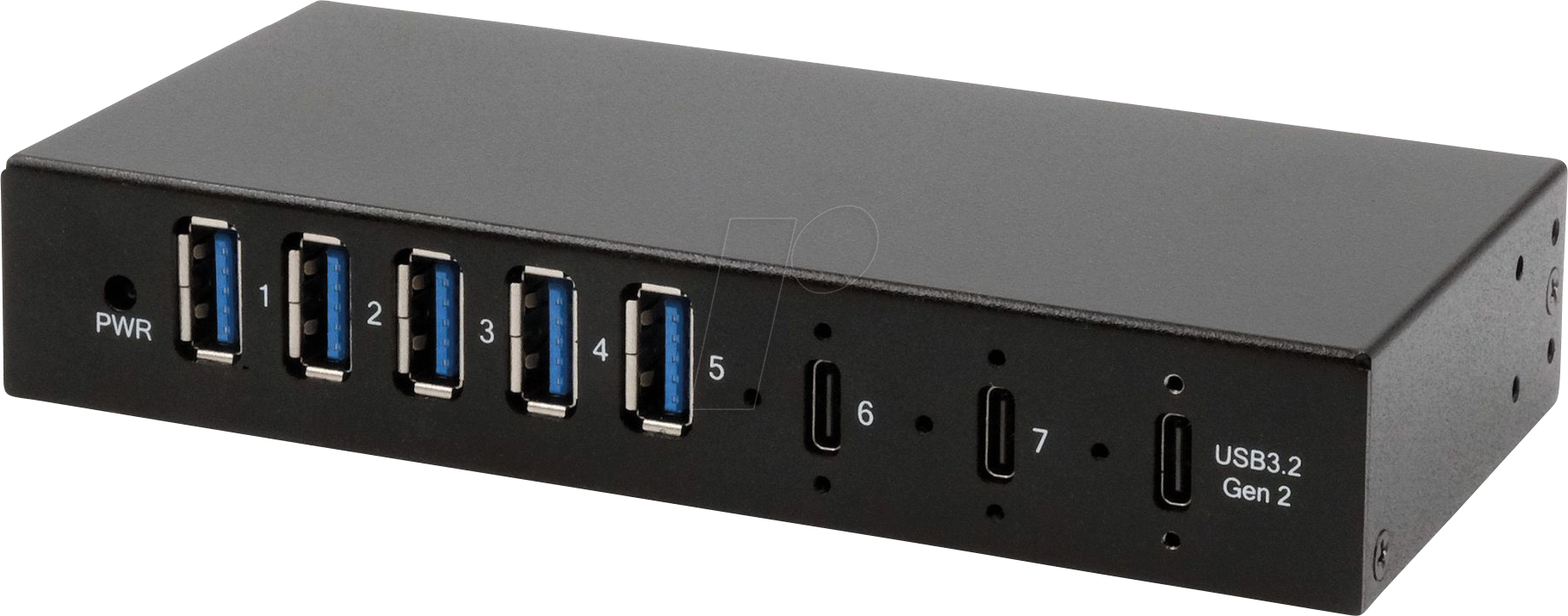 EXSYS 12297HMS - USB 3.2 Gen 2x1 7 Port Hub, 2x USB-C,5x USB-A