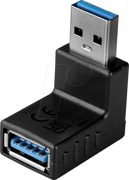 LINDY 71261 - Adapter USB 3.0 A Stecker > A Buchse, 90° oben