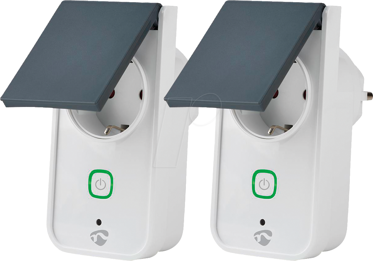 N WIFIPO120FWT-2 - Schaltbare WLAN-Steckdose, Outdoor, Leistungsmessung, 2 Stück