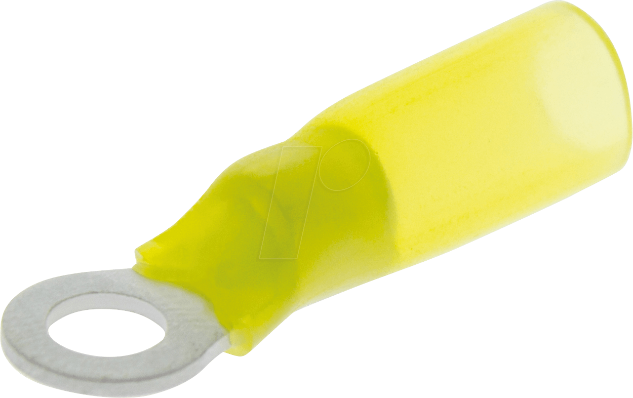 WE K403050HS - Ringkabelschuh mit Schrumpfschlauch - 4 … 6 mm², M5, gelb
